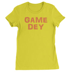 Game Dey Cincinnati Football Womens T-shirt Yellow