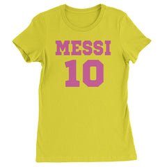 Messi World Soccer Futbol Messiami Womens T-shirt Yellow