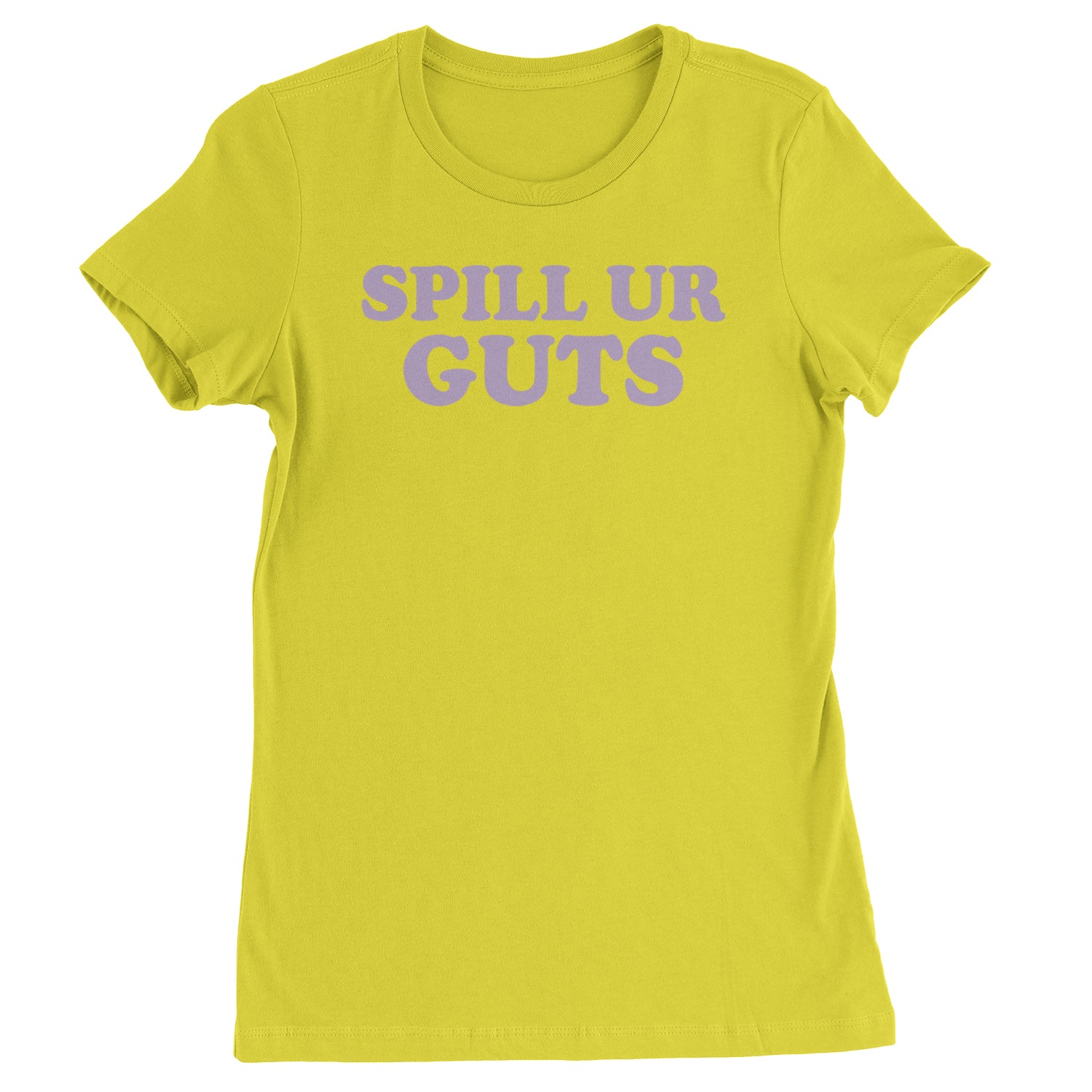 Spill Ur Guts Music Womens T-shirt Yellow