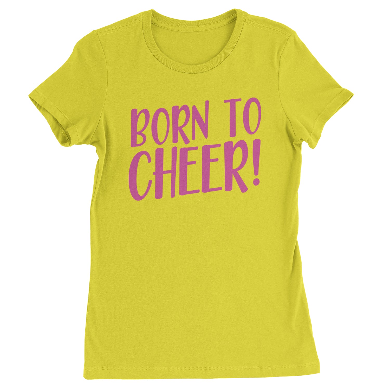 Born To Cheer Womens T-shirt Yellow