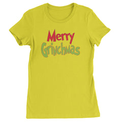 Merry Grinchmas Jolly Merry Christmas  Womens T-shirt Yellow