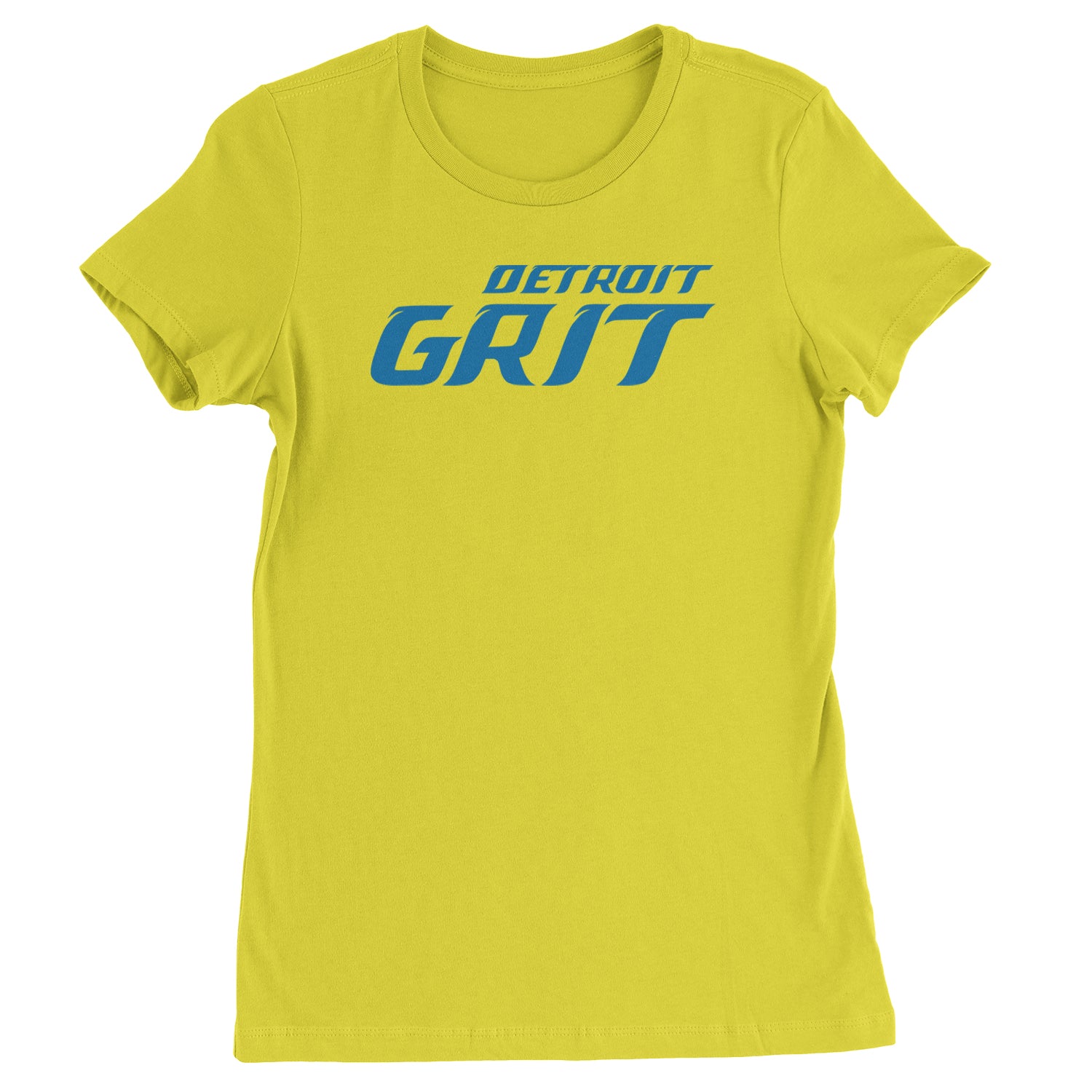 Grit Detroit Football Hard Knocks Womens T-shirt Yellow