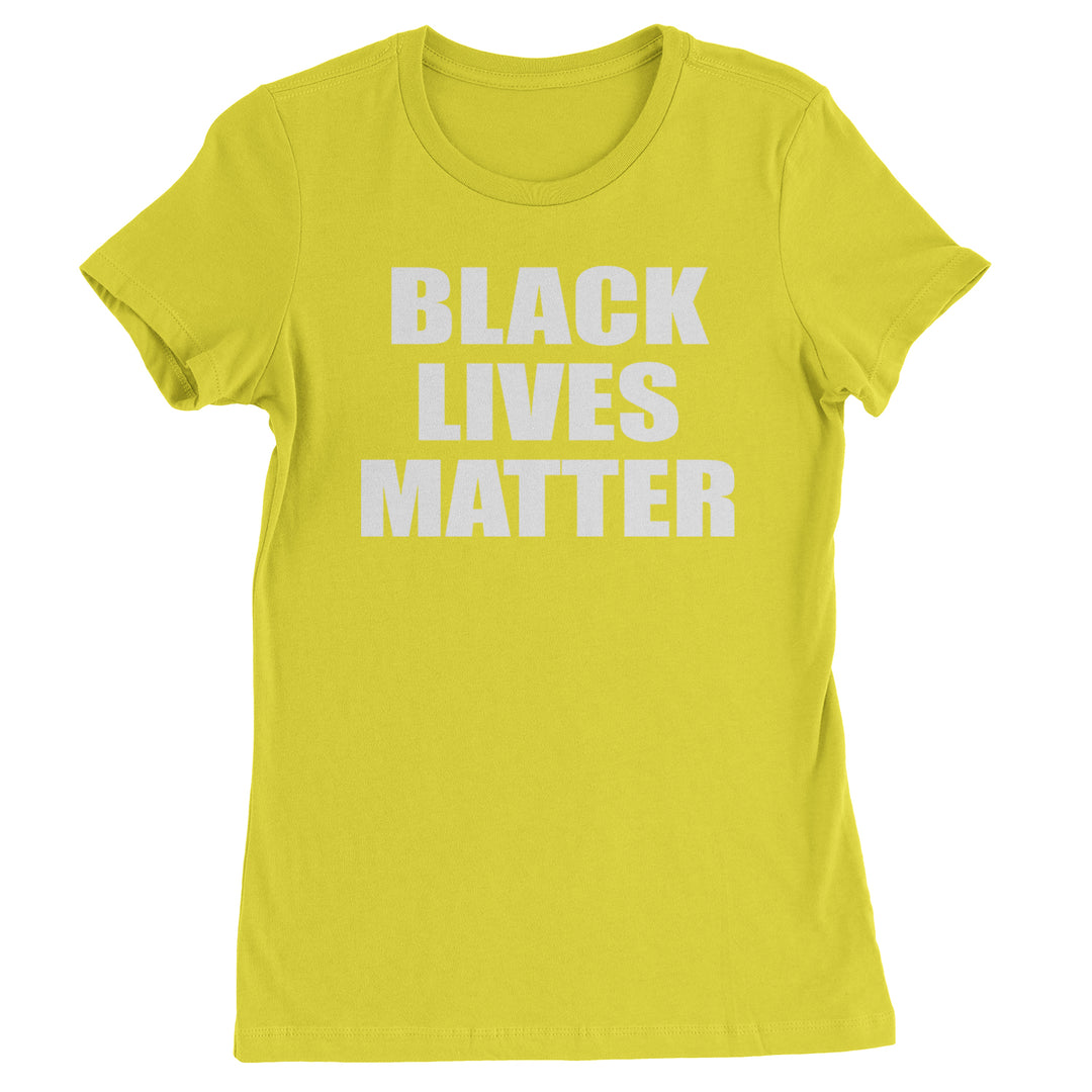 Black Lives Matter BLM Womens T-shirt Yellow