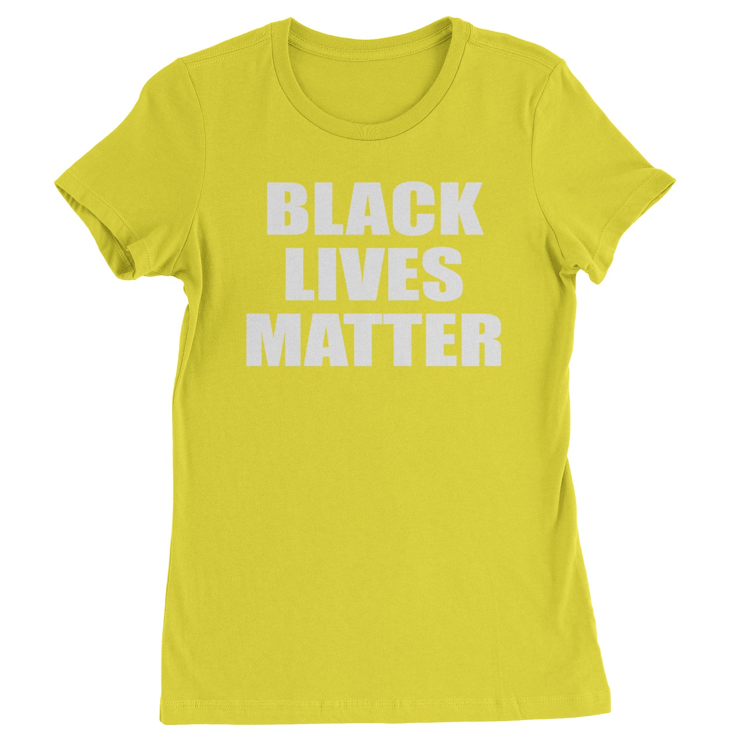 Black Lives Matter BLM Womens T-shirt Yellow