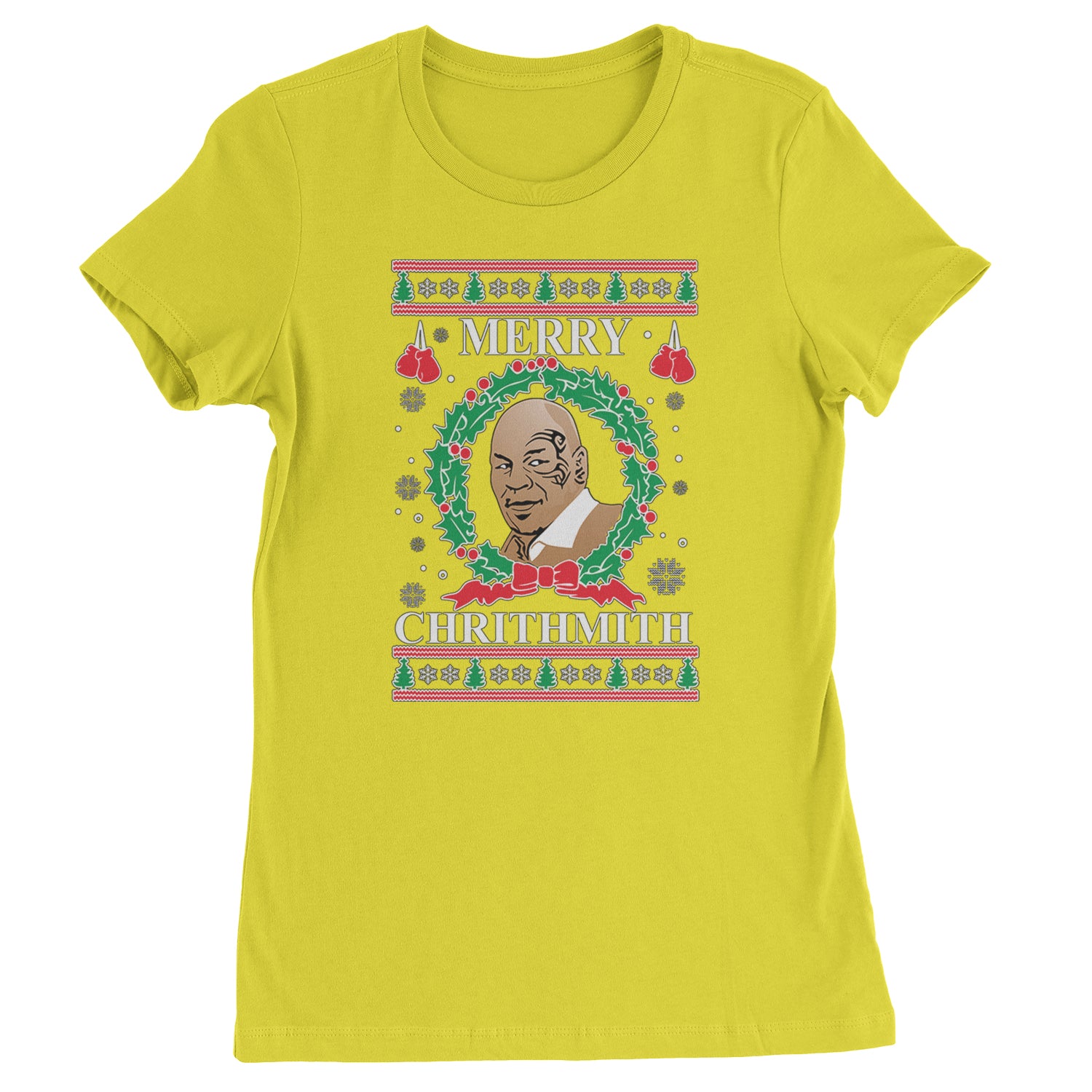 Merry Chrithmith Ugly Christmas  Womens T-shirt Yellow