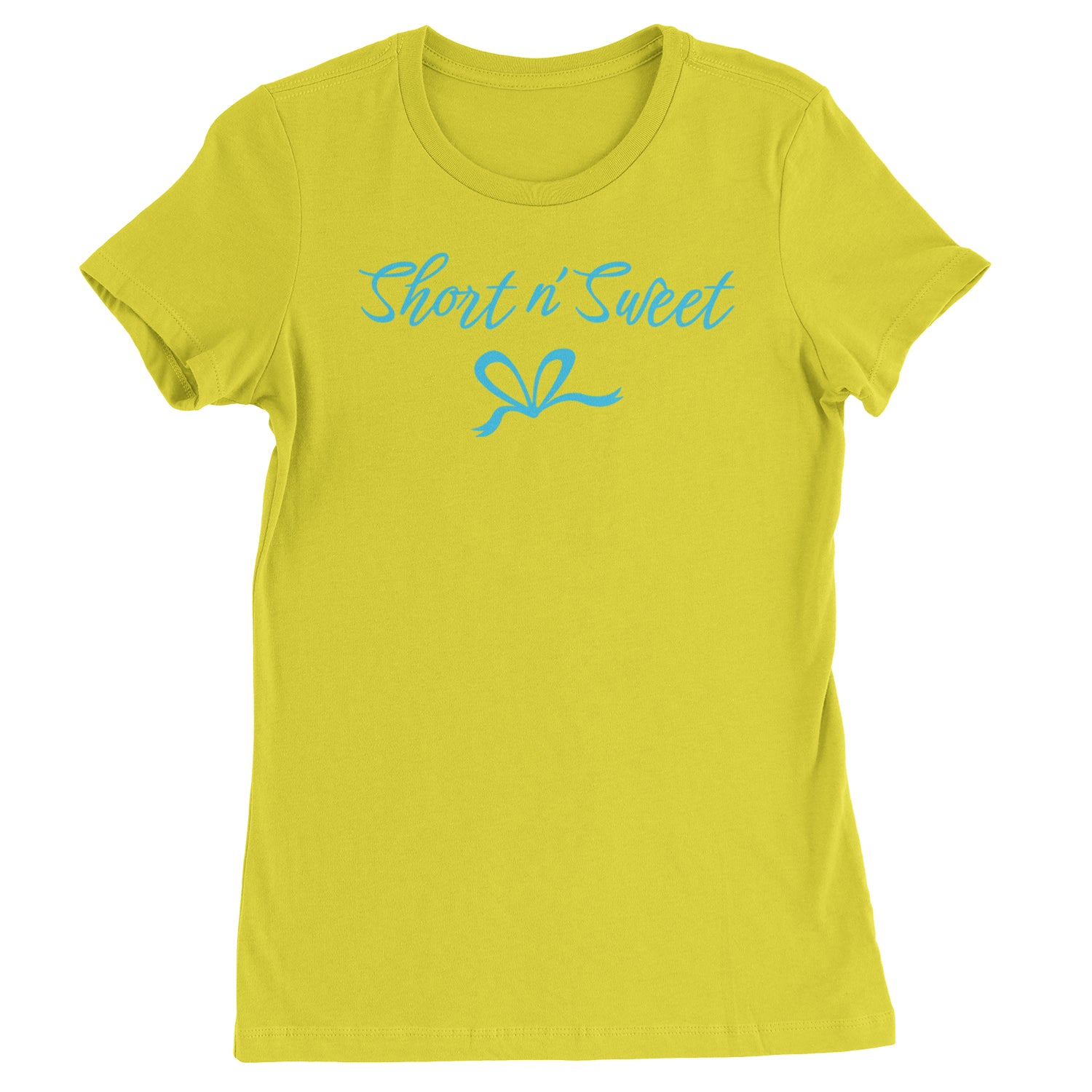 Bow Short N' Sweet Music  Womens T-shirt Yellow