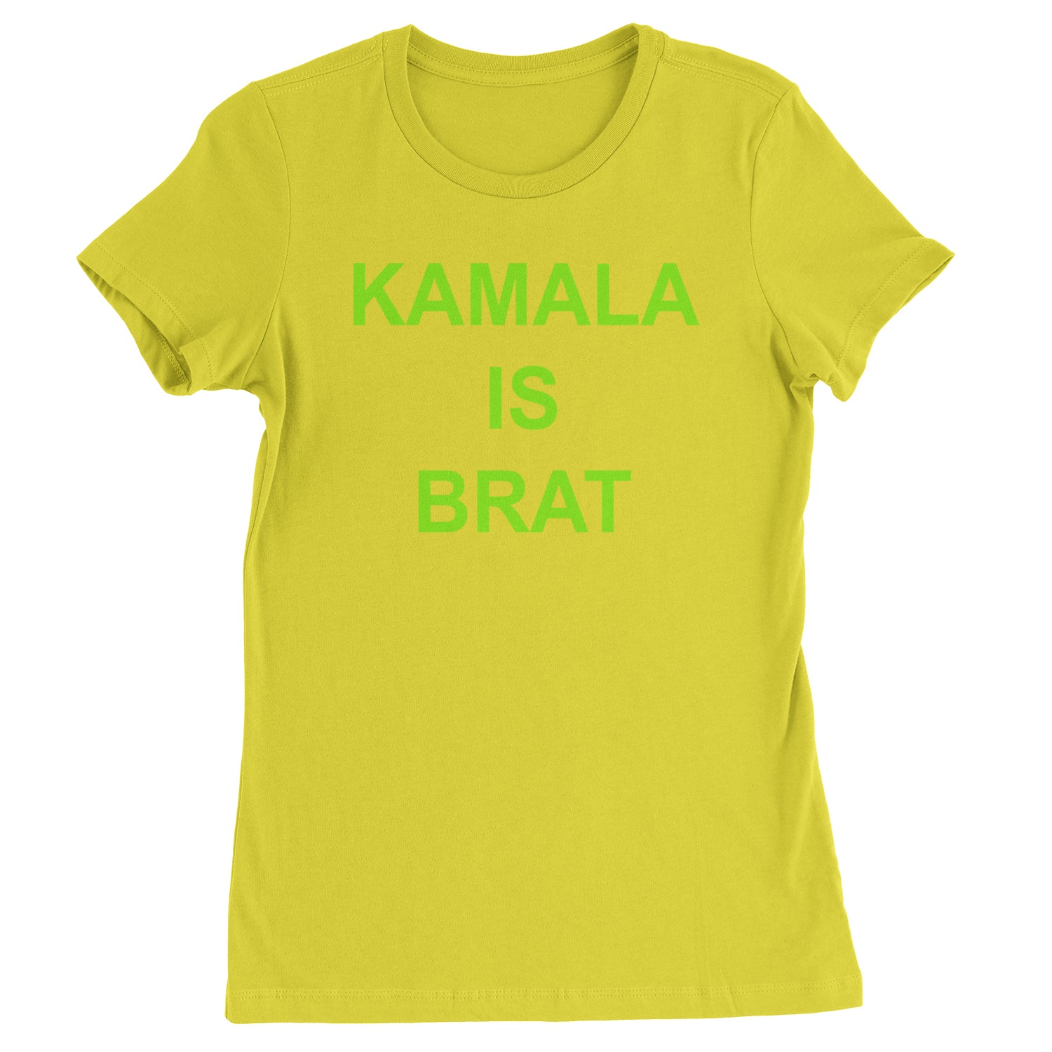 Kamala Is Brat - President Harris 2024 Womens T-shirt Yellow