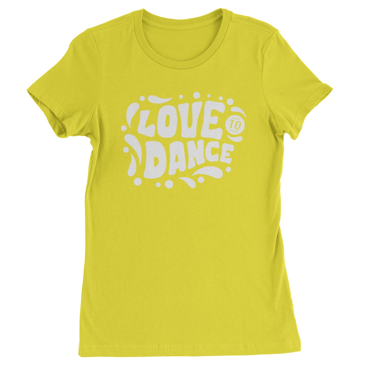 Love To Dance Womens T-shirt Yellow