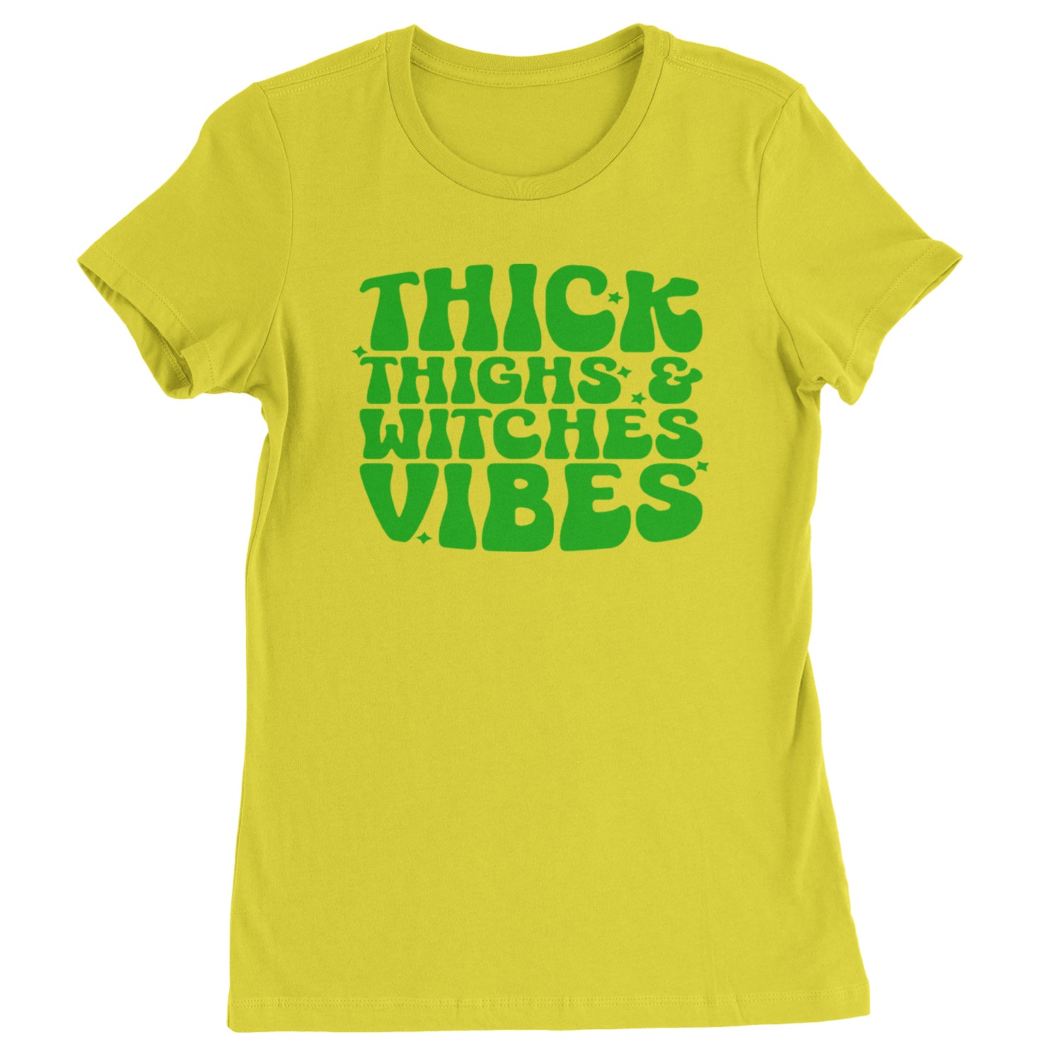 Thick Thighs And Witches Vibes Womens T-shirt Yellow