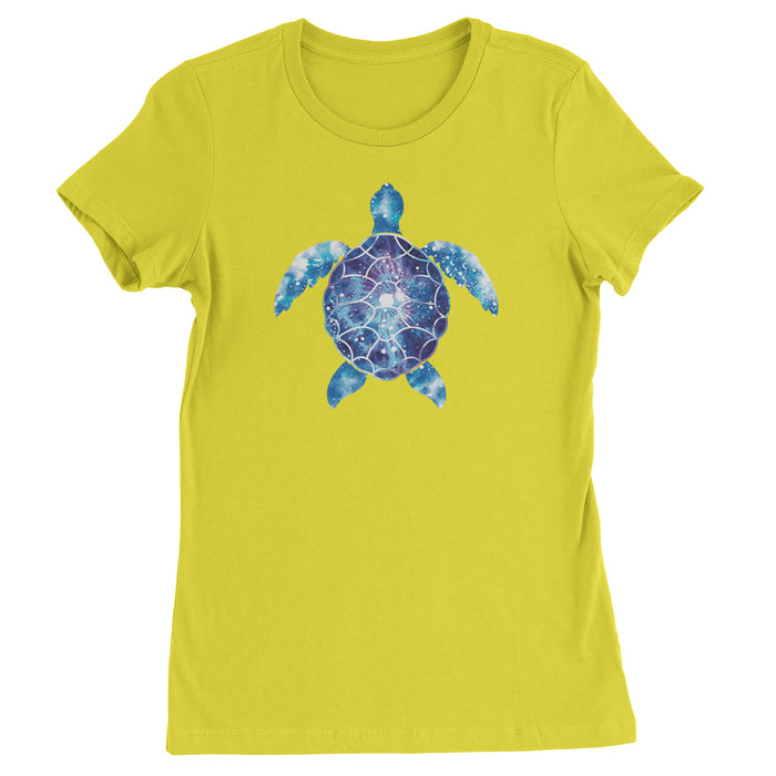 Ocean Aura Tie-Dye Sea Turtle Womens T-shirt