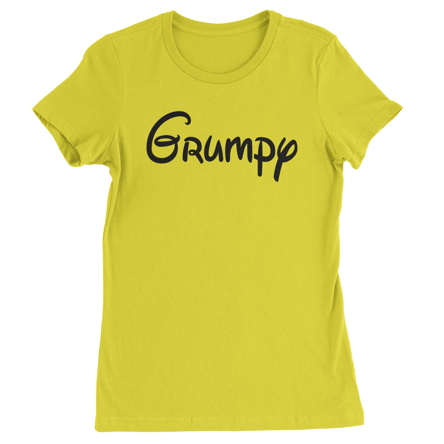 Grumpy - 7 Dwarfs Costume Womens T-shirt Yellow