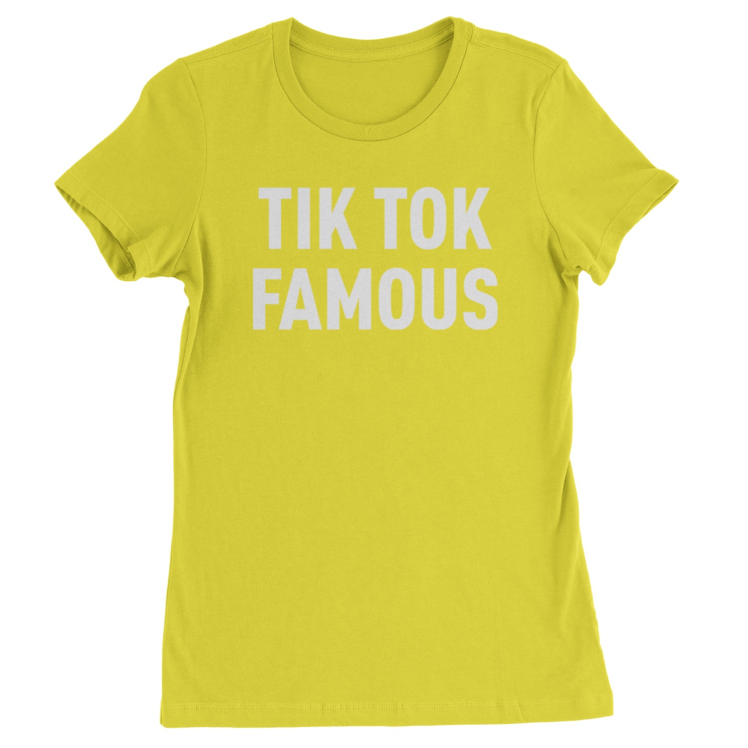 TikTok Famous Influencer Promoter Womens T-shirt Yellow