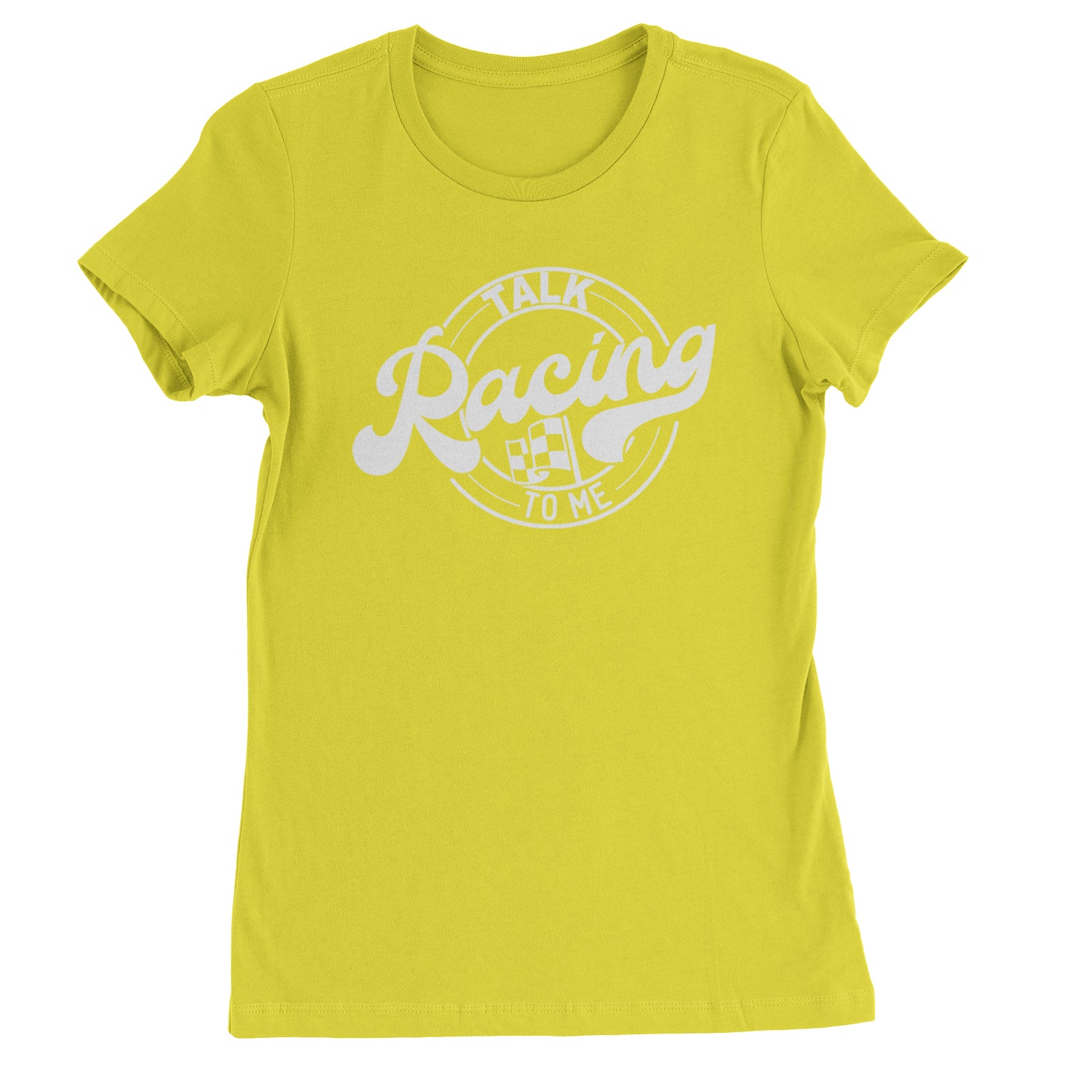 Talk Racing To Me Womens T-shirt Yellow