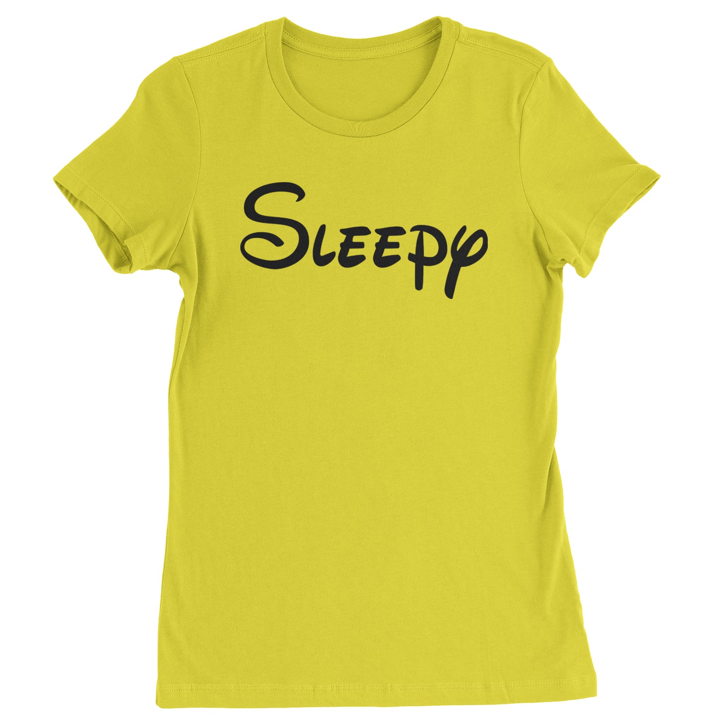 Sleepy - 7 Dwarfs Costume Womens T-shirt Yellow