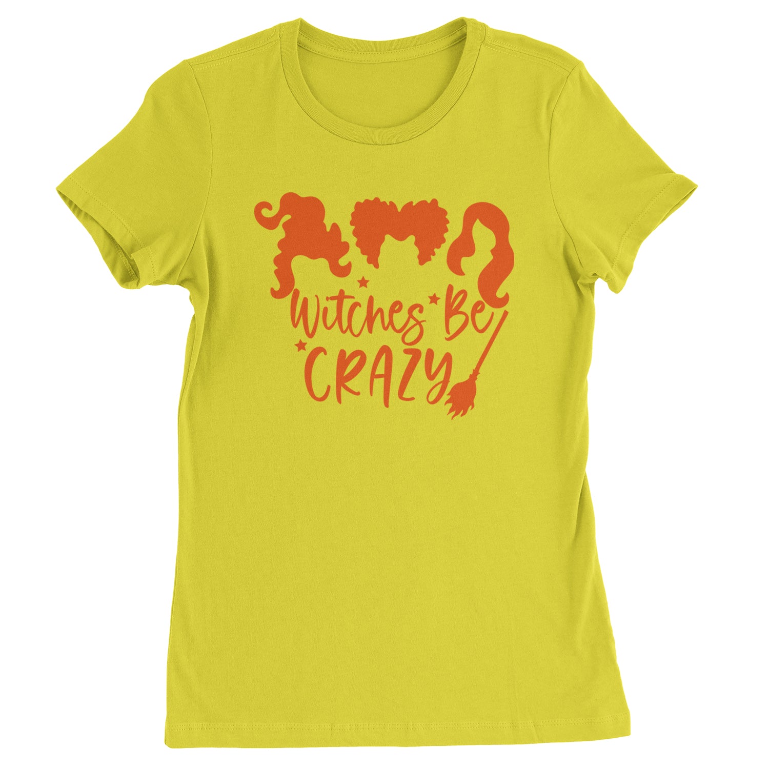 Witches Be Crazy Hocus Pocus Womens T-shirt Yellow