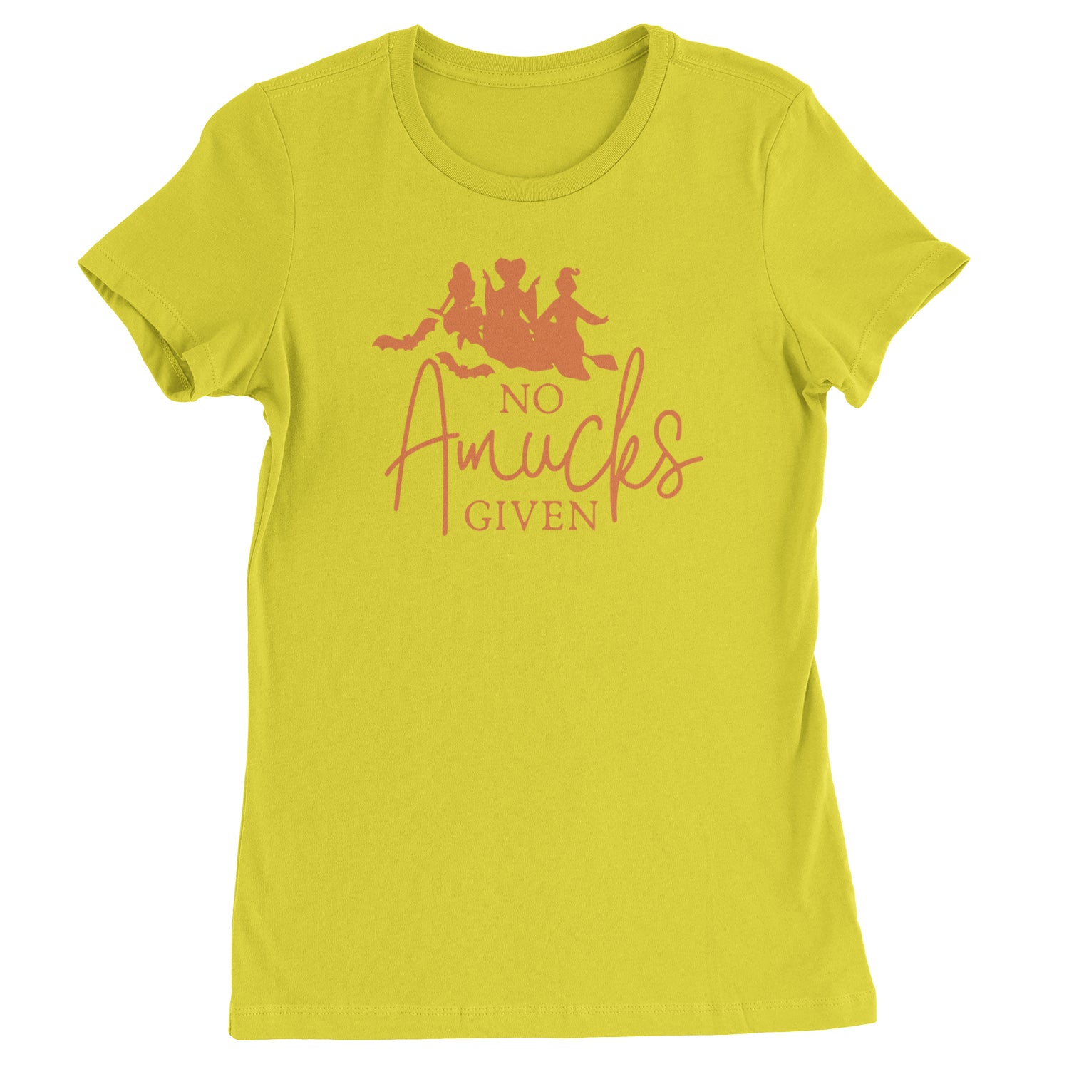 No Amucks Given Hocus Pocus Womens T-shirt Yellow