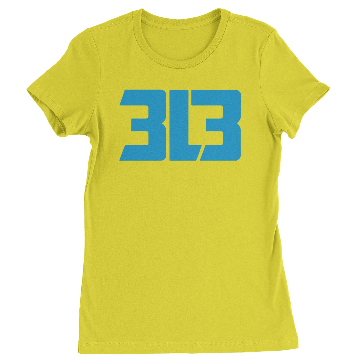 3L3 From The 313 Detroit Football Womens T-shirt Yellow