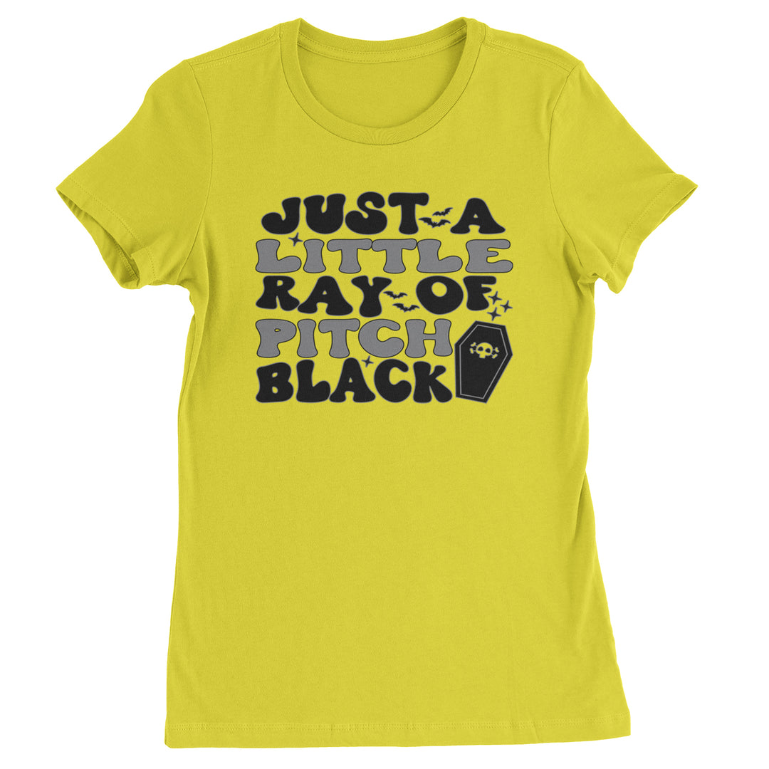 Just A Little Ray of Pitch Black graphic on Women's Heavyweight Cotton T-Shirt alternate view 10