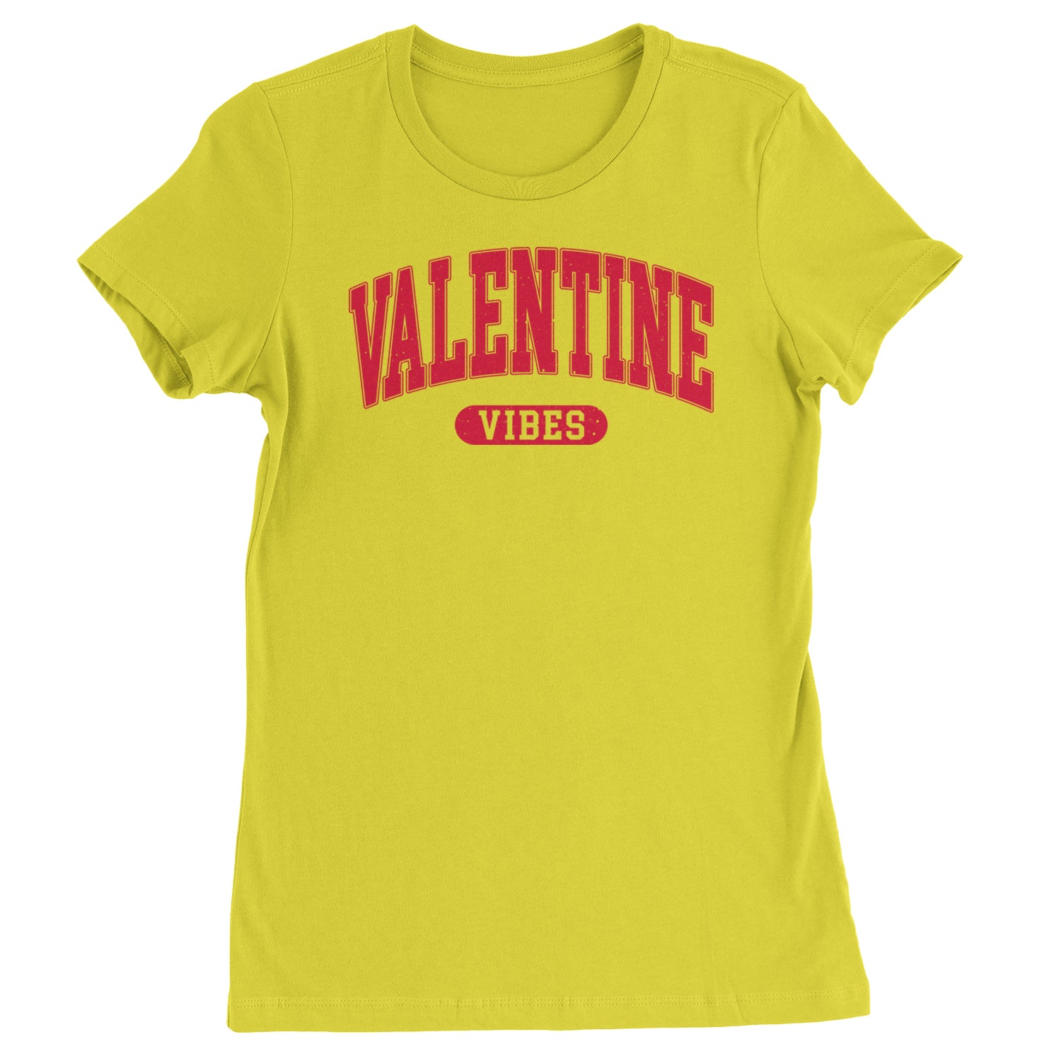 Valentines Vibes  Womens T-shirt Yellow