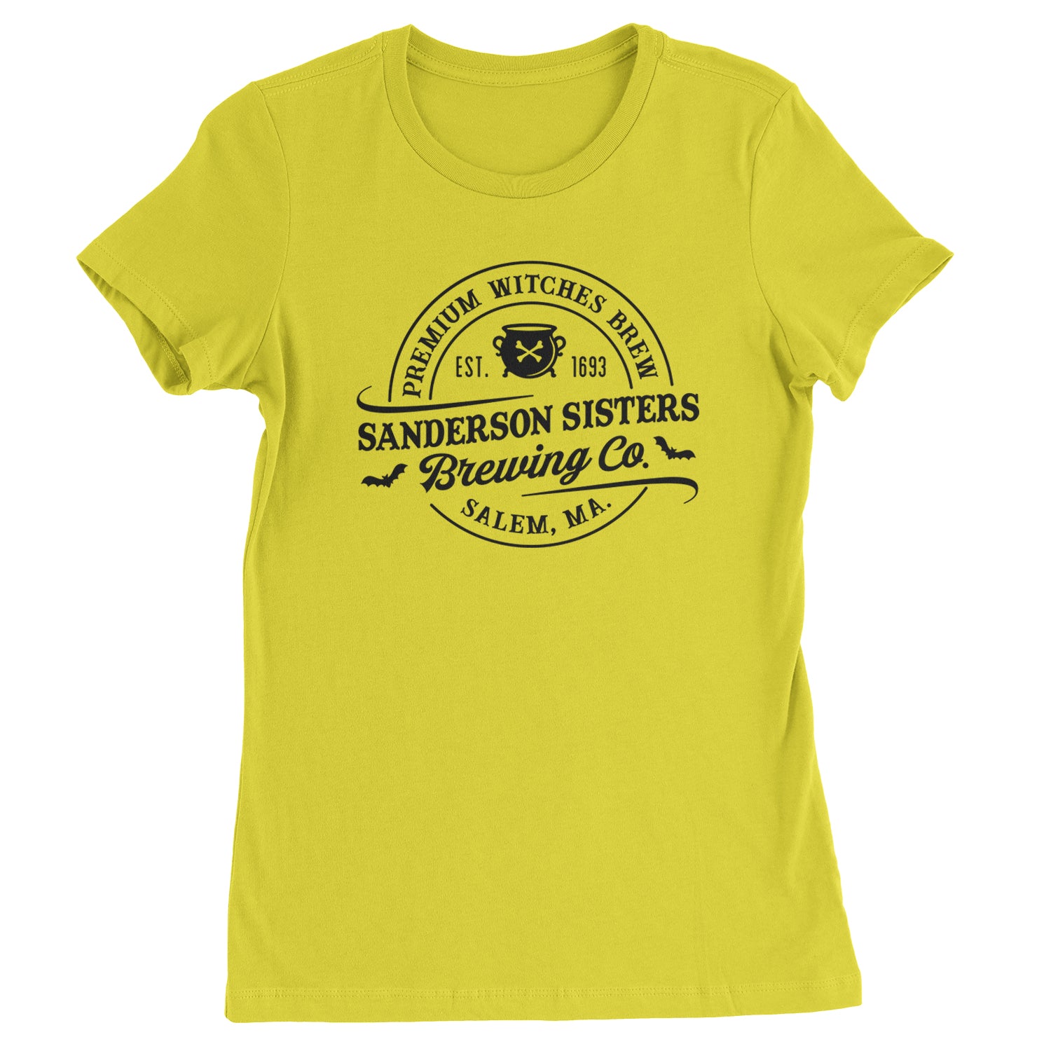 Sanderson Sisters Brewing Company Witches Brew Womens T-shirt Yellow