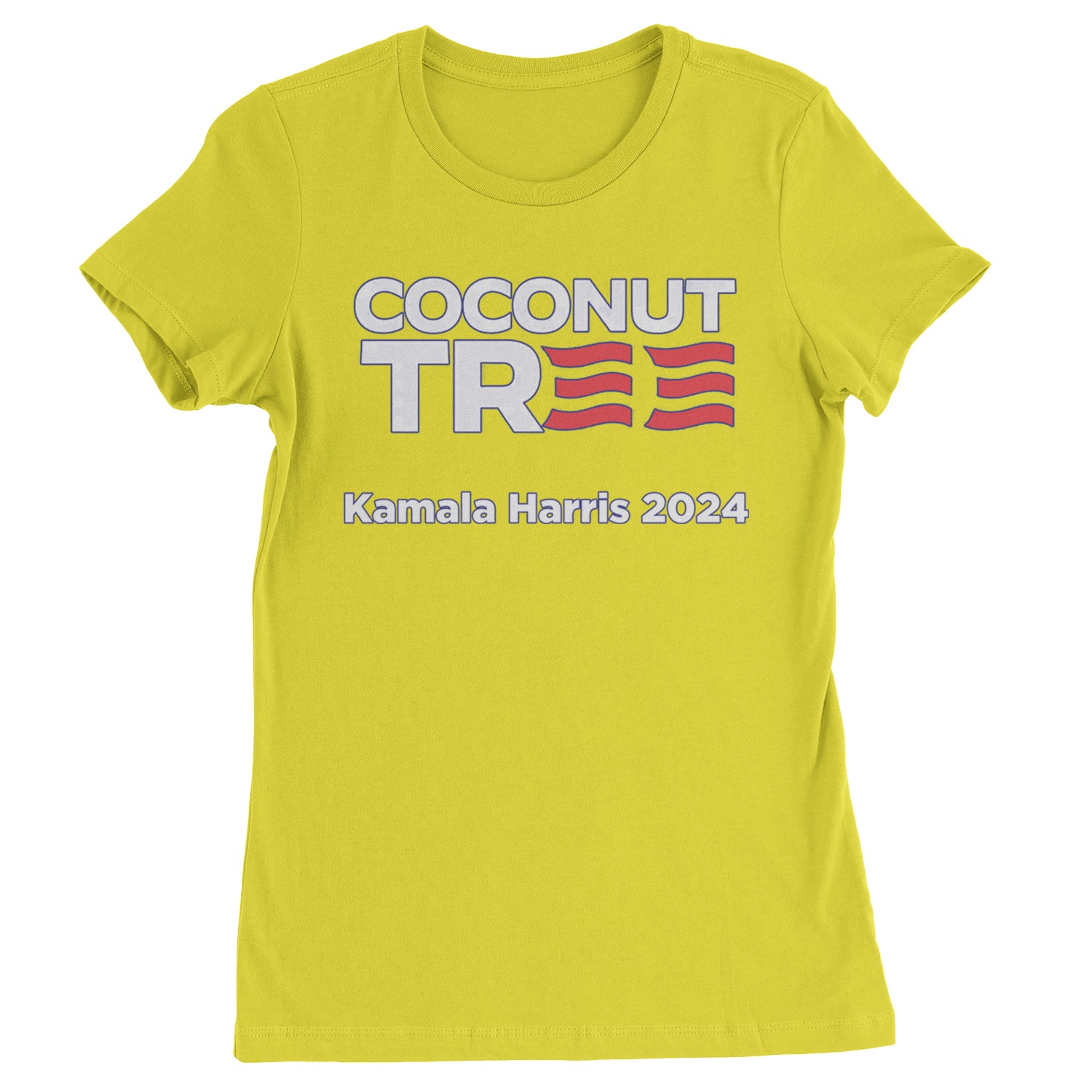 Coconut Tree - Support Kamala Harris For President 2024 Womens T-shirt Yellow