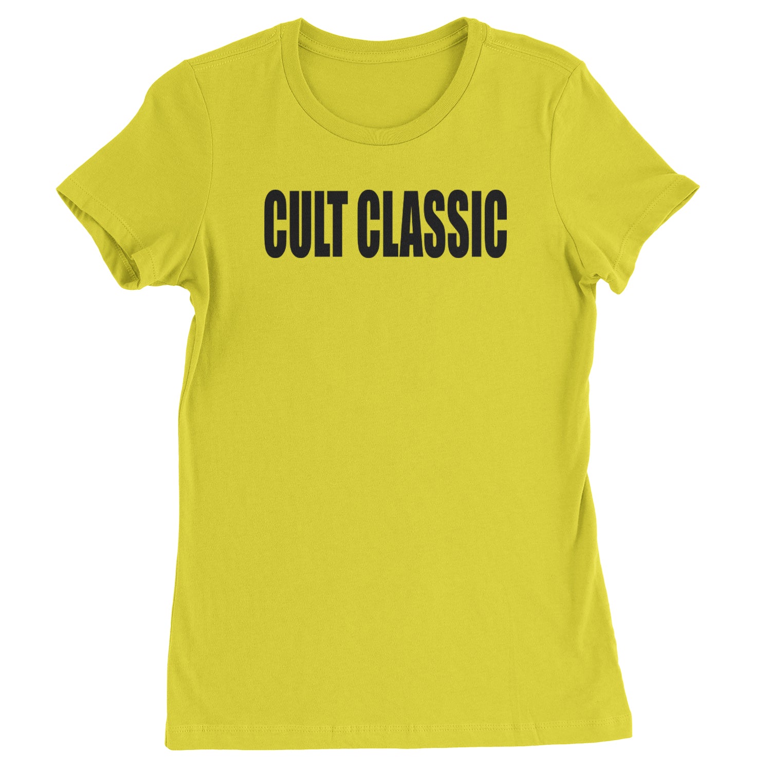 Cult Classic Pop Music Club  Womens T-shirt Yellow