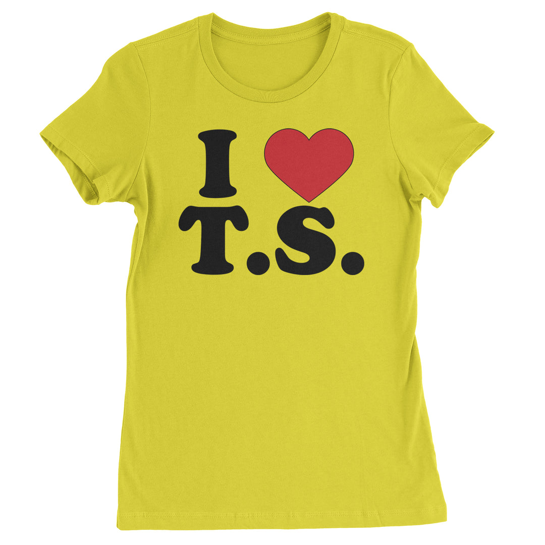 I Heart T.S. Concert Music Lover  Womens T-shirt Yellow