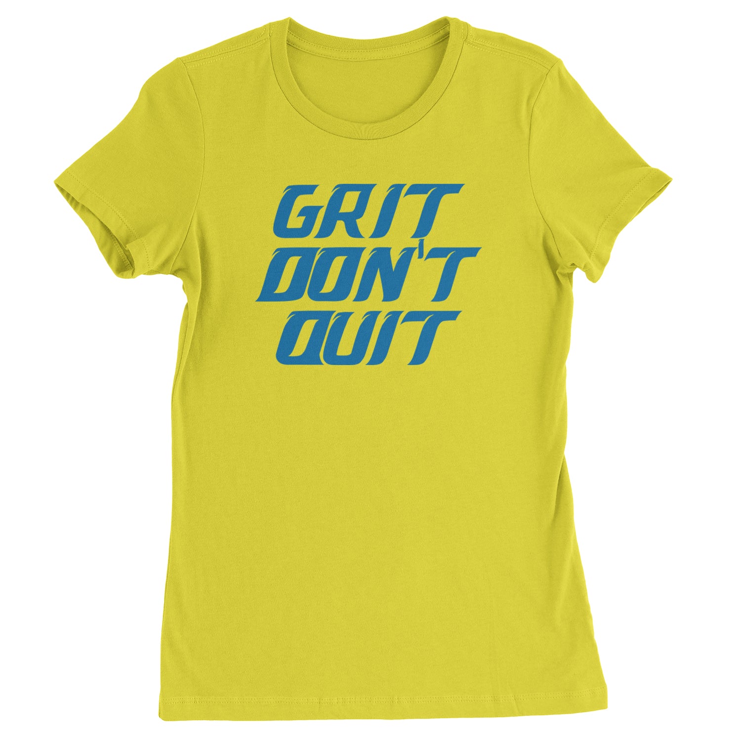 Grit Don't Quit Detroit Grit Womens T-shirt Yellow