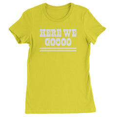 Here We Go Dem Boys Dallas Football Womens T-shirt Yellow