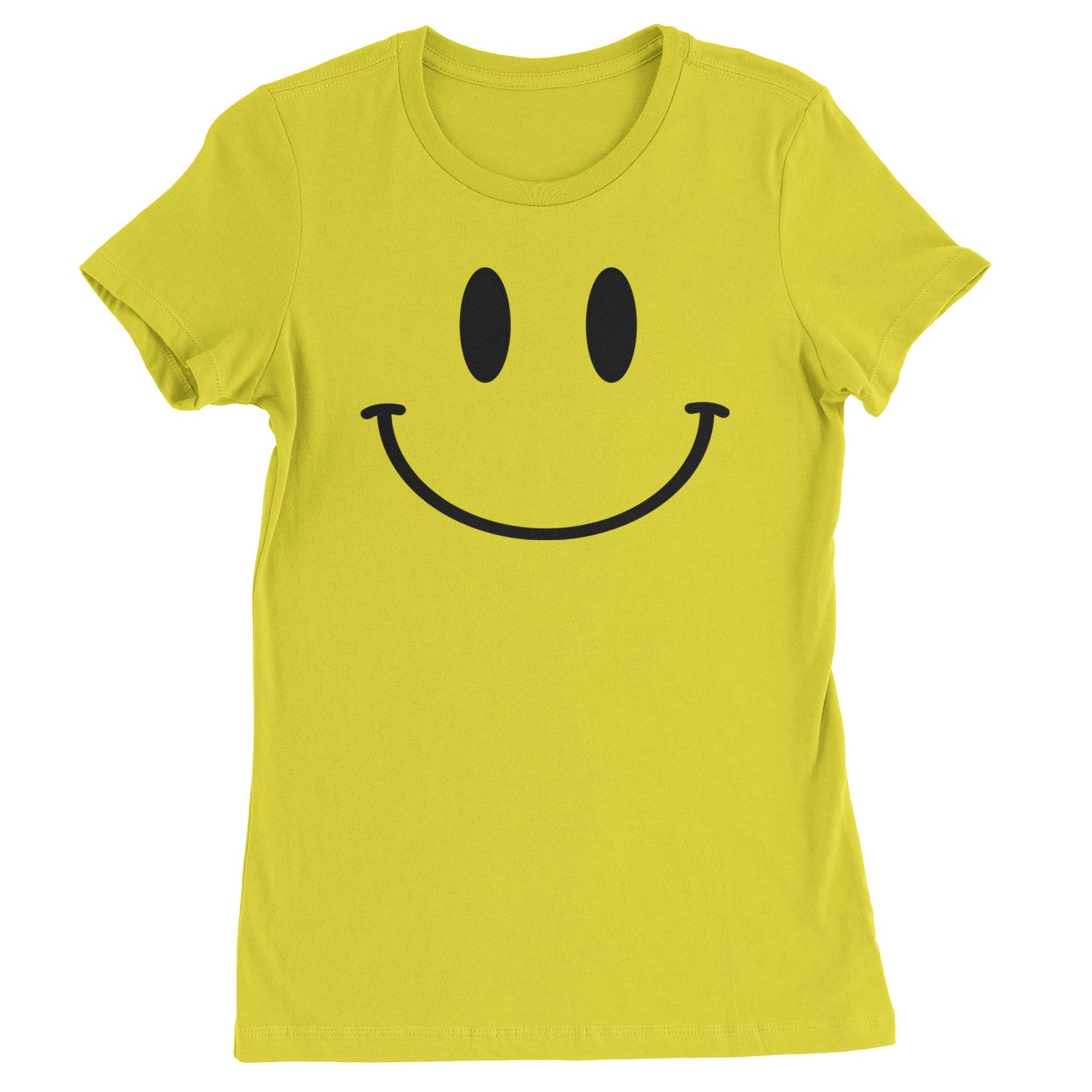 Smile Face Womens T-shirt Yellow