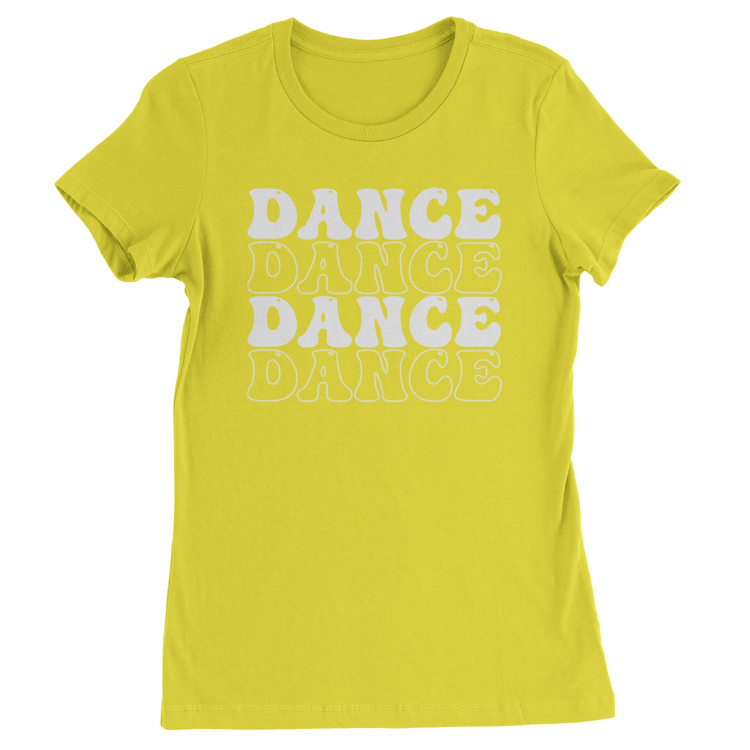 Dance Dance Dance Dance Womens T-shirt Yellow