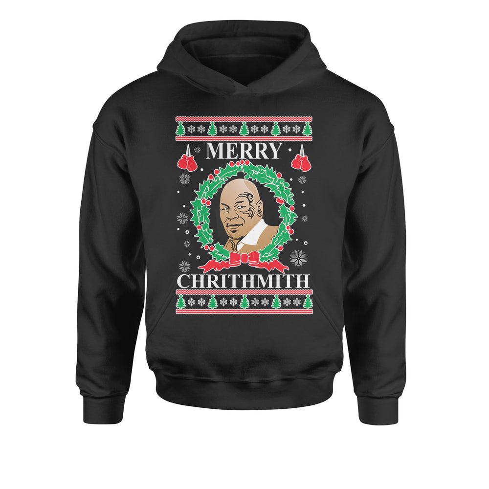 Merry Chrithmith Ugly ChristmasYouth-Sized Hoodie Black