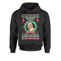 Merry Chrithmith Ugly ChristmasYouth-Sized Hoodie Black