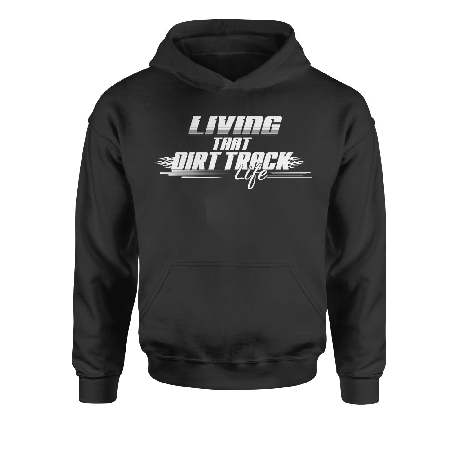 Living That Dirt Track Life Youth-Sized Hoodie Black