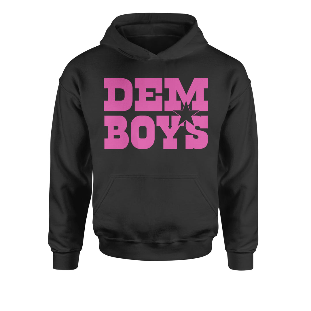 Dem Boys Hot Pink Dallas  Youth-Sized Hoodie Black