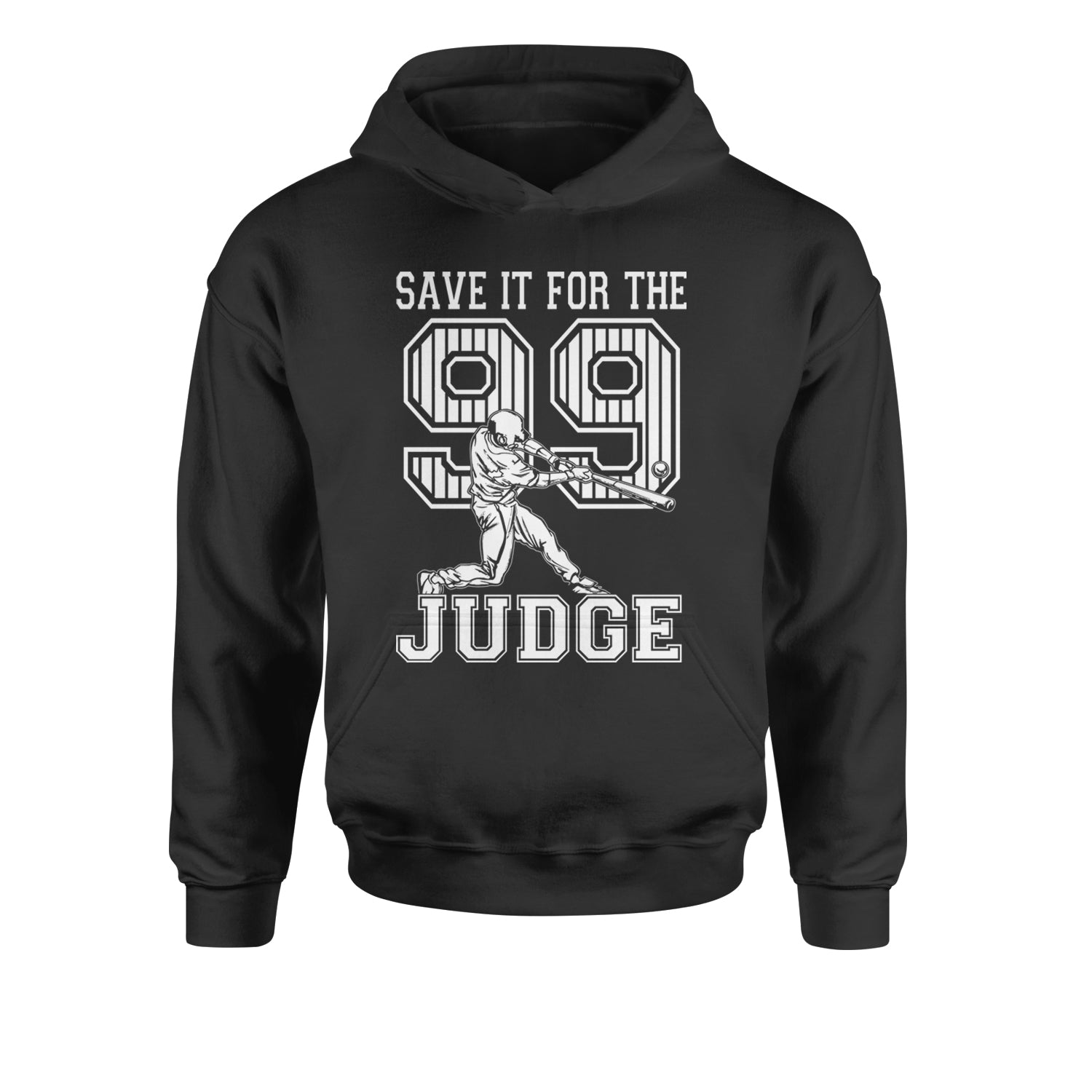 Save It For The Judge 99  Youth-Sized Hoodie Navy Blue