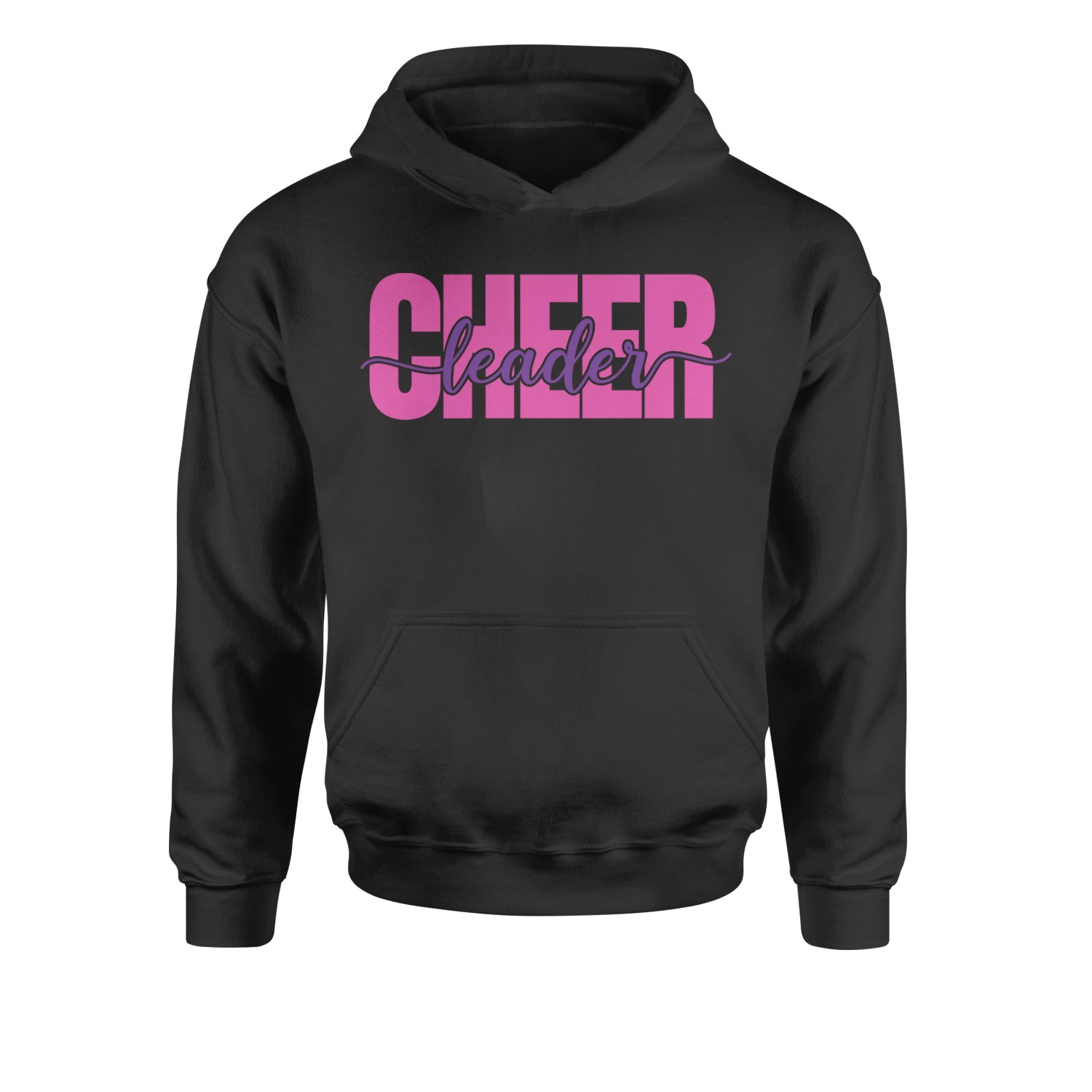 Cheerleader with Scripted Flair Youth-Sized Hoodie Black