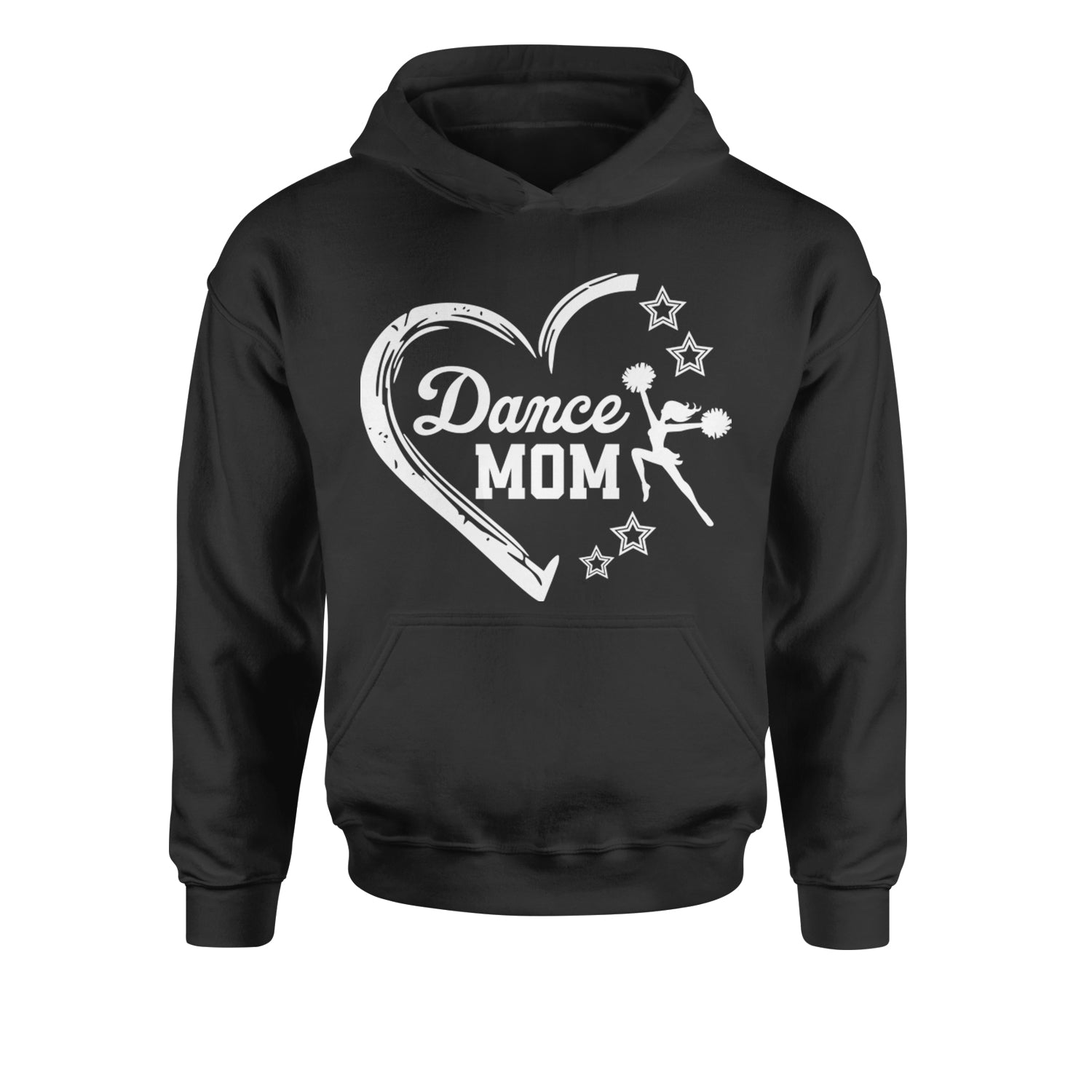 Heart Dance Mom Love Youth-Sized Hoodie Black