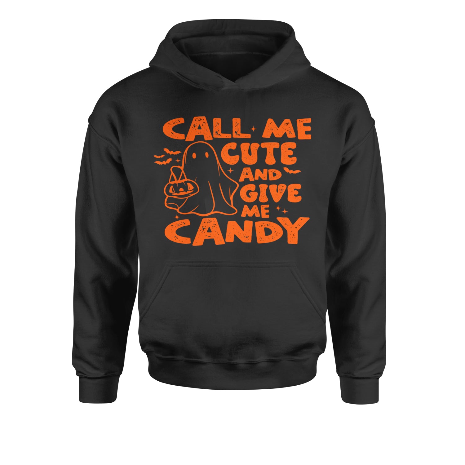 Call Me Cute And Give Me Candy Youth-Sized Hoodie Black