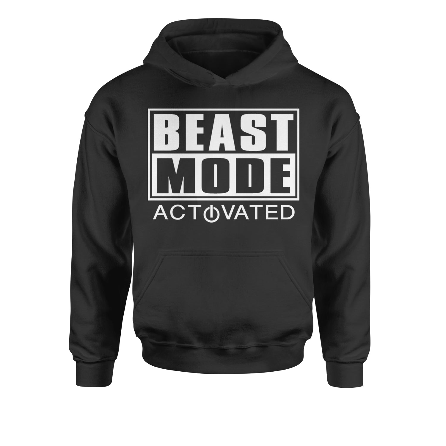 Activated Beast Mode Workout Gym Clothing Youth-Sized Hoodie Black