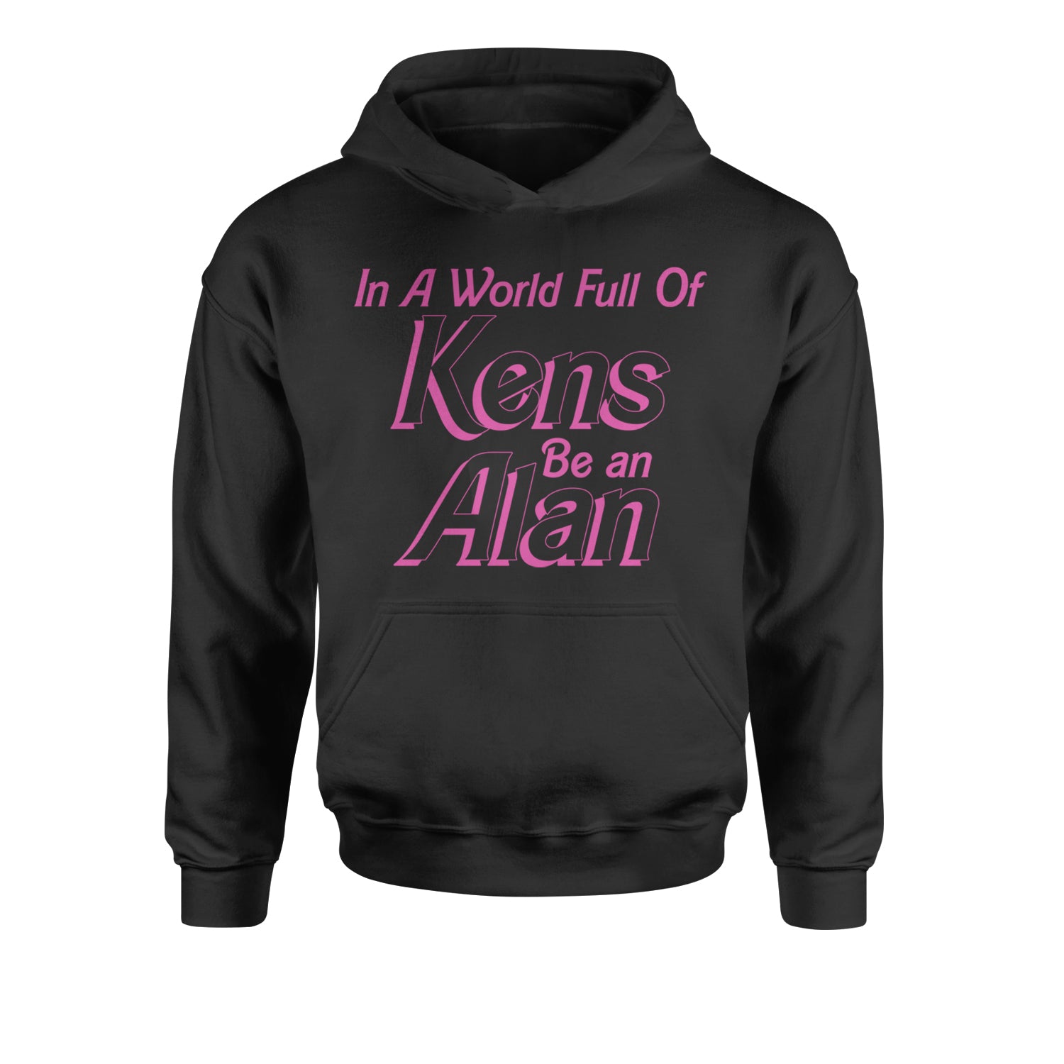 In A World Full Of Kens, Be an Alan Youth-Sized Hoodie Heather Grey