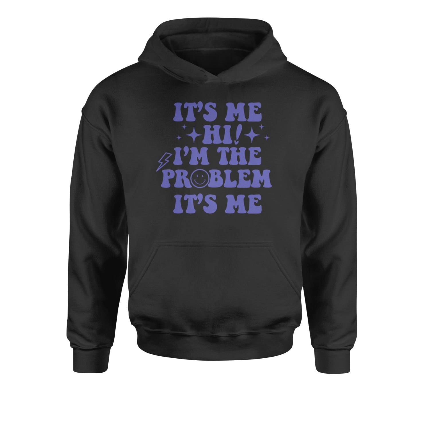 It's Me Hi I'm The Problem Youth-Sized Hoodie Heather Grey