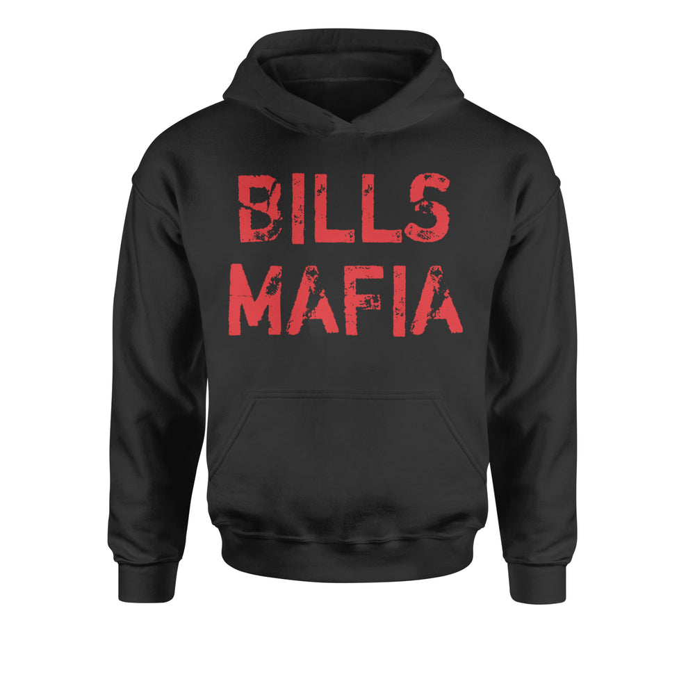Distressed Bills Mafia Football Youth-Sized Hoodie Black