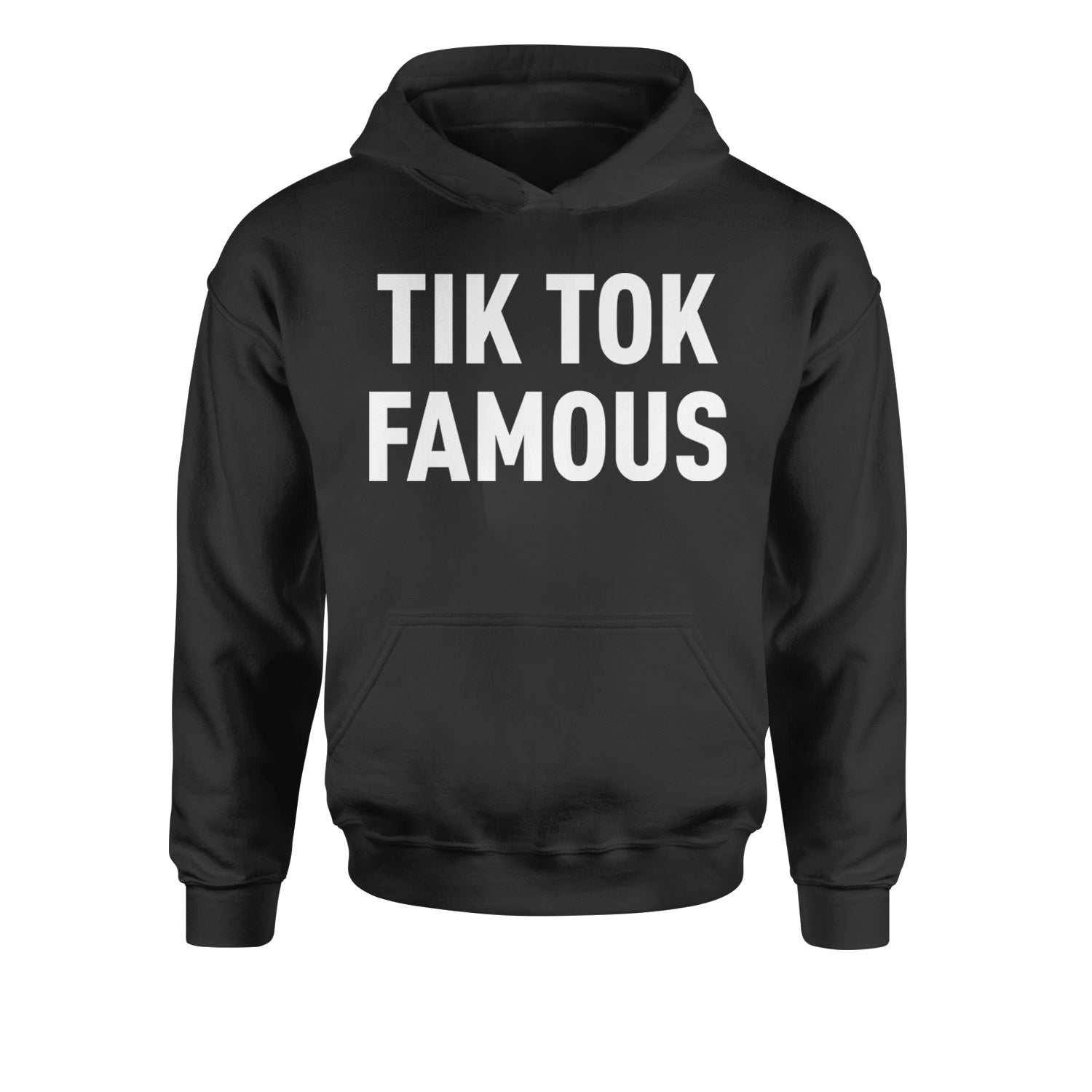 TikTok Famous Influencer Promoter Youth-Sized Hoodie Black