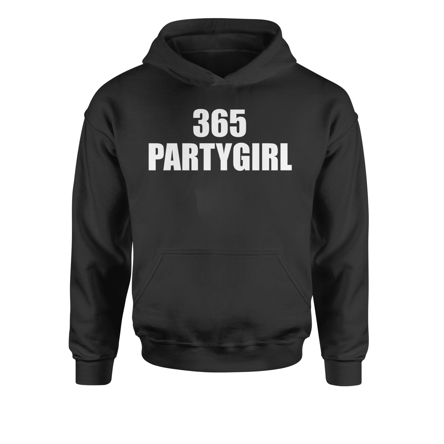 365 Party Girl Brat Girl Summer Youth-Sized Hoodie Black