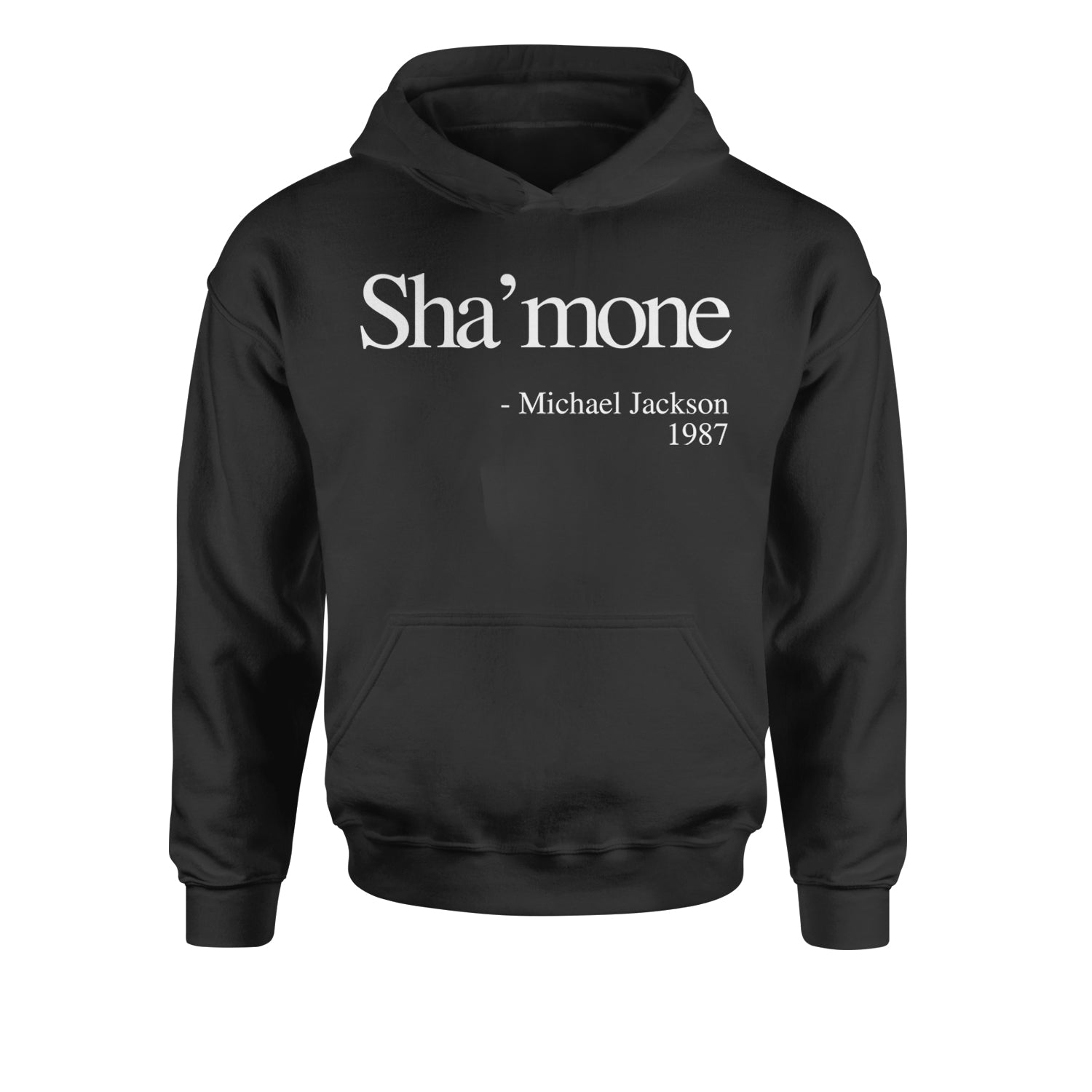 Sha'mone Quote King Of Pop Youth-Sized Hoodie Black