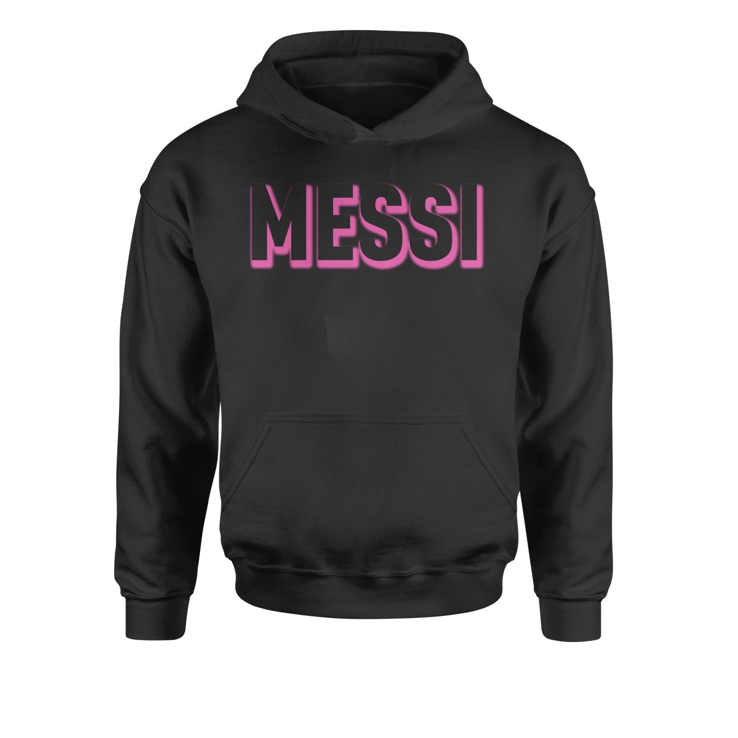 Messi OUTLINE Miami Futbol Youth-Sized Hoodie Black