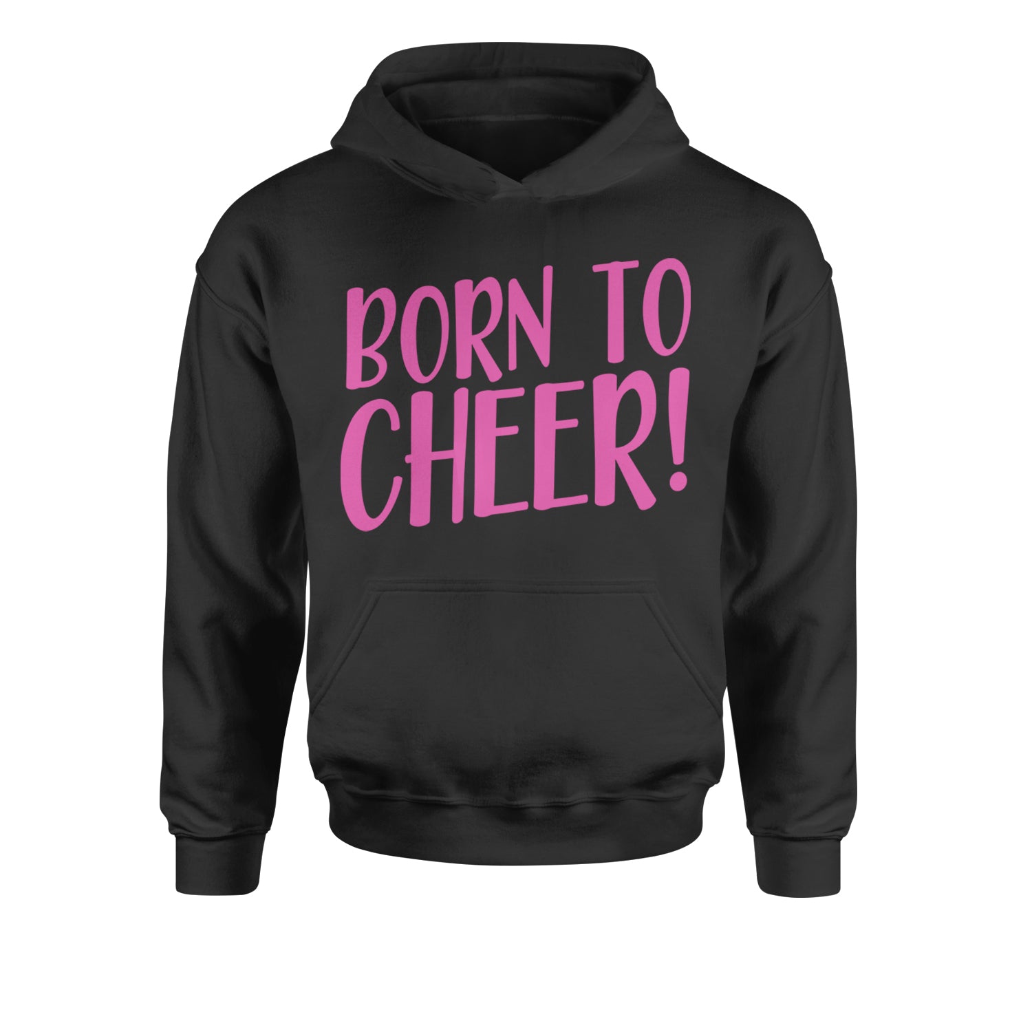 Born To Cheer Youth-Sized Hoodie Black