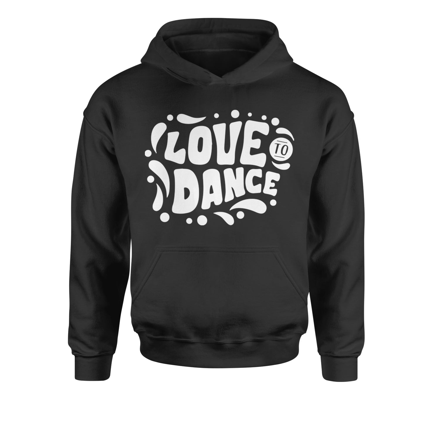 Love To Dance Youth-Sized Hoodie Black