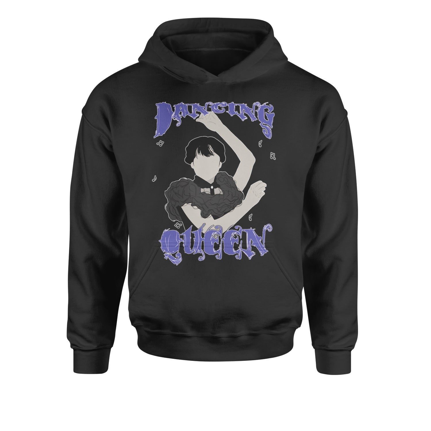 Wednesday Dancing Queen Youth-Sized Hoodie Black